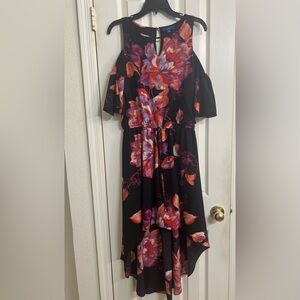 Women’s floral cold shoulder dress